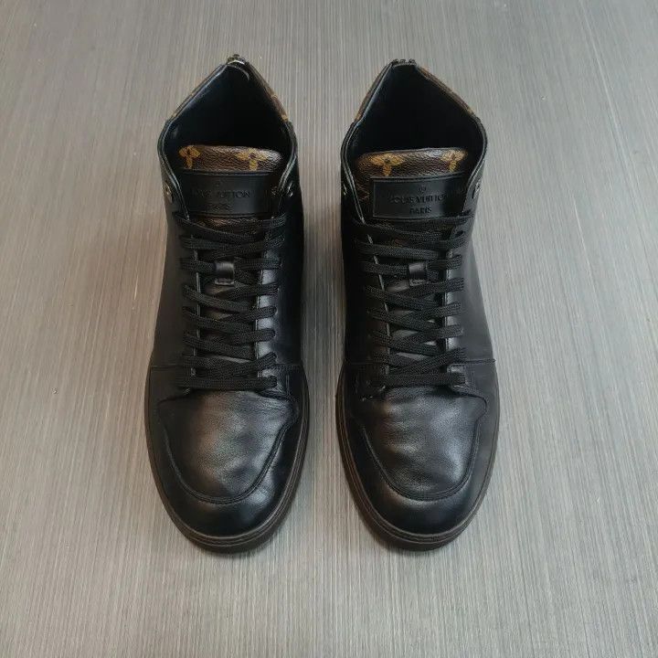 Louis Vuitton Louis Vuitton Black Mid-Top Zip Leather Shoes -2508 Size US 7.5 / EU 40-41 - 1 Thumbnail