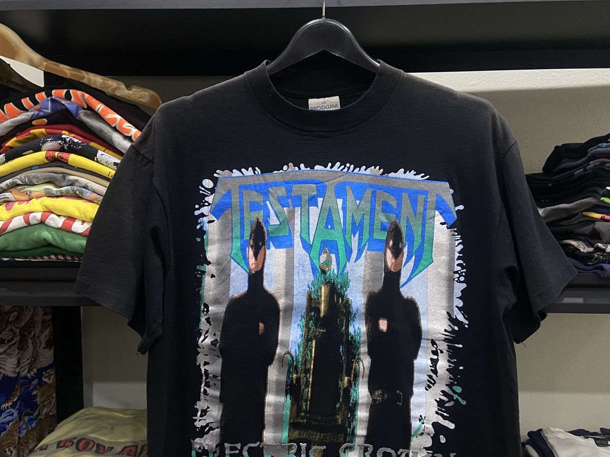 Band Tees × Vintage Vintage 90s TESTAMENT Thrash Metal Band TOUR T-SHIRT Size US L / EU 52-54 / 3 - 2 Thumbnail