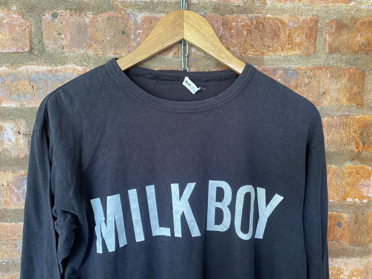 Japanese Brand 1990s MILK BOY spell Out Multi hole button sleeve Size US M / EU 48-50 / 2 - 3 Thumbnail