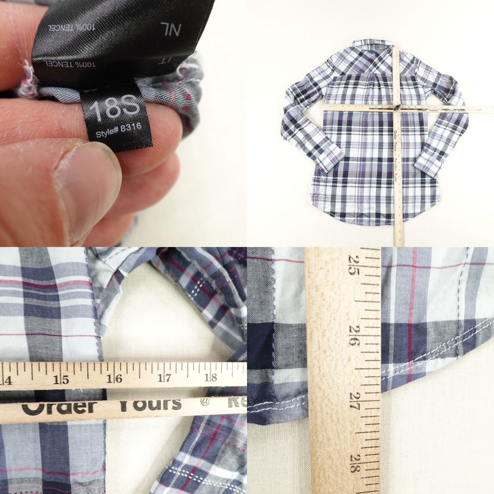 Vintage Kuhl Shirt Womens XS Blue Plaid Spektra Popover Top Roll Tab Pullover Button Up Shirt XS Womens Blue Plaid Spektra Knitted? Size XS / US 0-2 / IT 36-38 - 8 Thumbnail