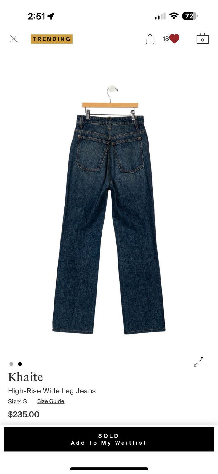 KHAITE Khaite Danielle jeans size 25 Size 25" / US 0 / IT 36 - 3 Thumbnail