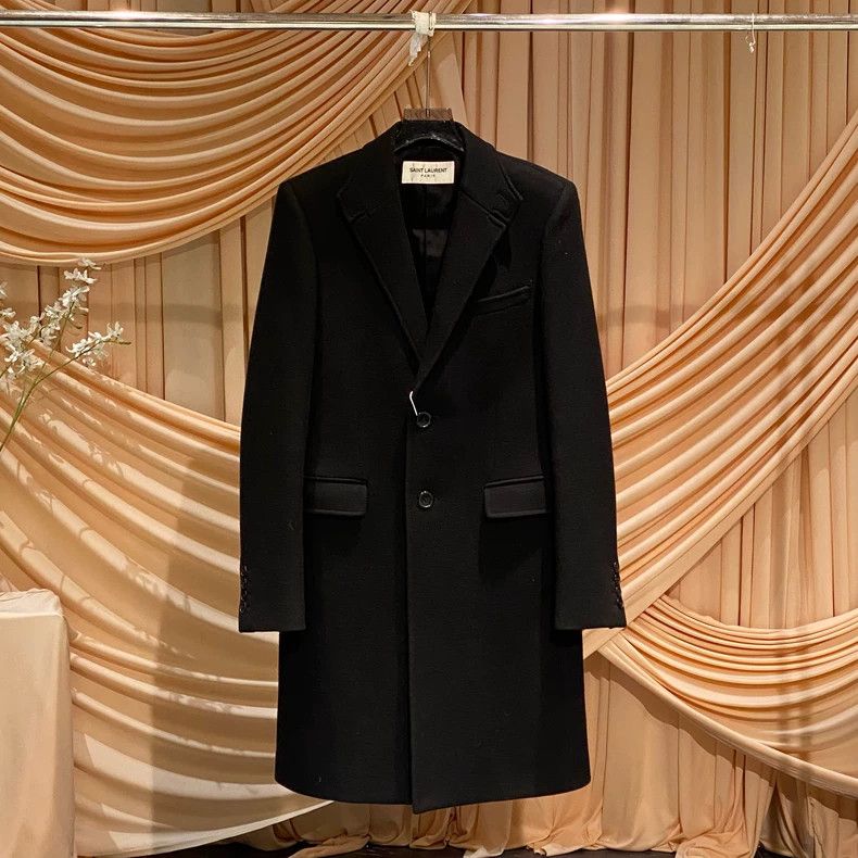 Saint Laurent Paris Saint Laurent Paris Wool Chesterfield Coat Size US M / EU 48-50 / 2 - 1 Thumbnail