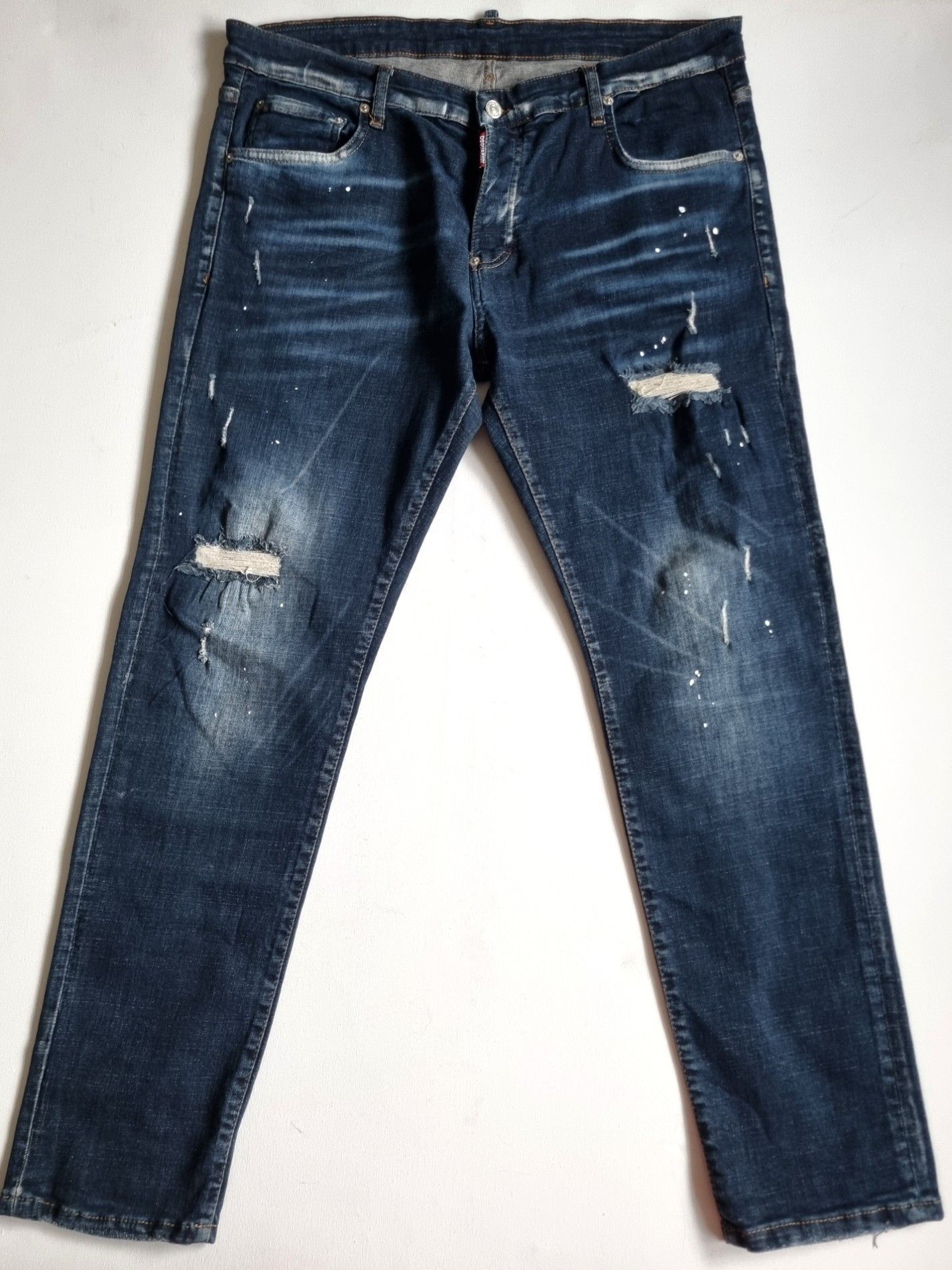 Dsquared2 Dsquared2 Distressed Stretch Denim Slim Jeans Size US 38 / EU 54 - 1 Thumbnail