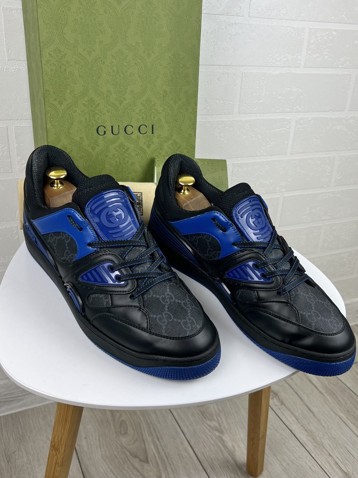 Gucci GUCCI Sneakers Low Top BASKET GG Logo Monogram Canvas Men's Size US 8.5 / EU 41-42 - 2 Thumbnail