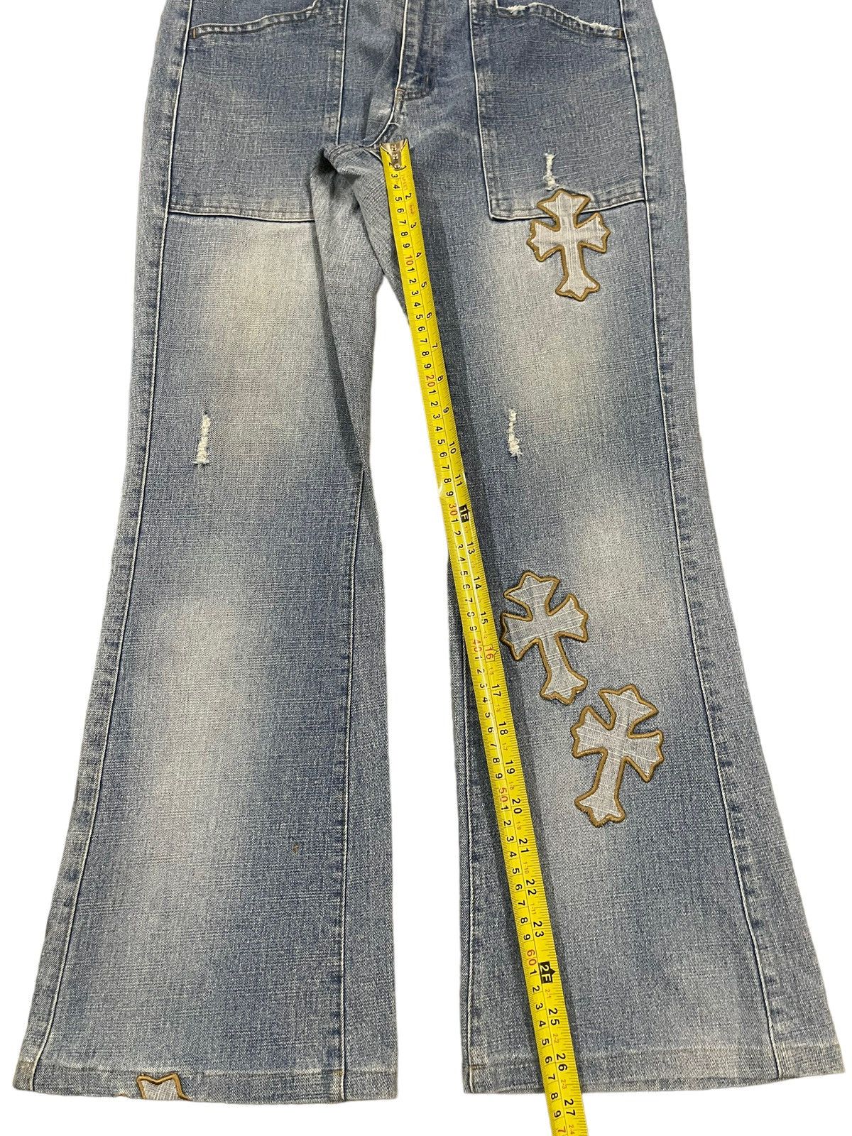 semanticdesign Vintage Japanese Cross Patch Style Chrome Hearts Inspired Size US 29 - 11 Thumbnail