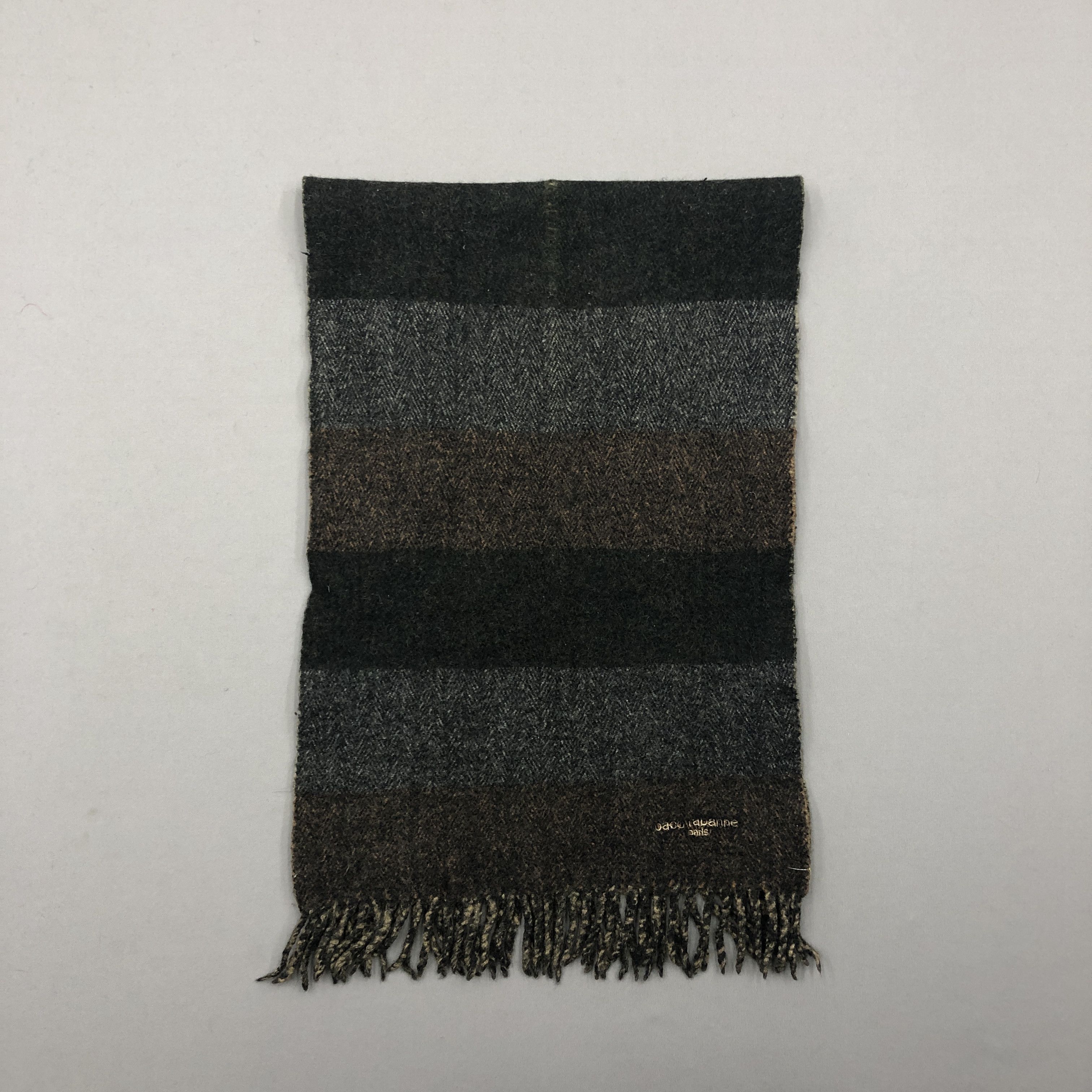 Vintage Vintage Paco Rabanne Scarf Muffler Wool Fringe Scarves Size ONE SIZE - 2 Thumbnail