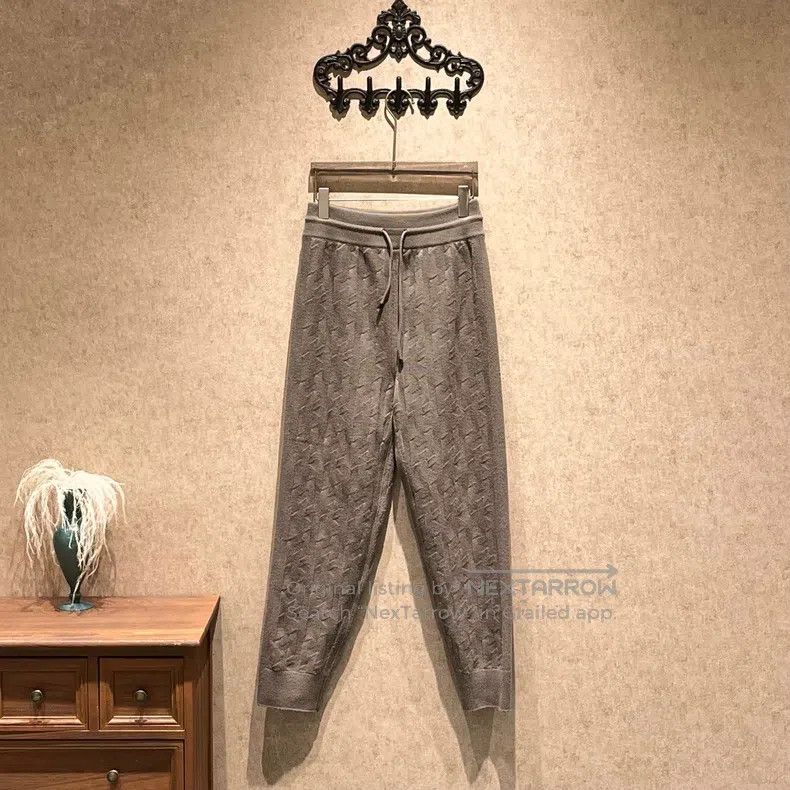 Hermes Hermes Café Gray Wool Drawstring Trousers Size 25" / US 0 / IT 36 - 1 Thumbnail