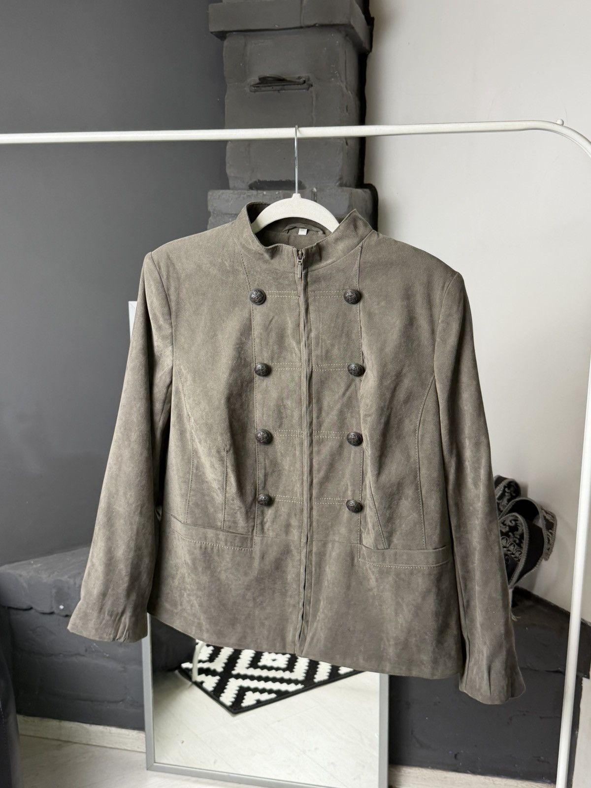 Japanese Brand Women’s Suede Military Jacket Napoleon Gothic Y2K Archive Size M / US 6-8 / IT 42-44 - 1 Thumbnail