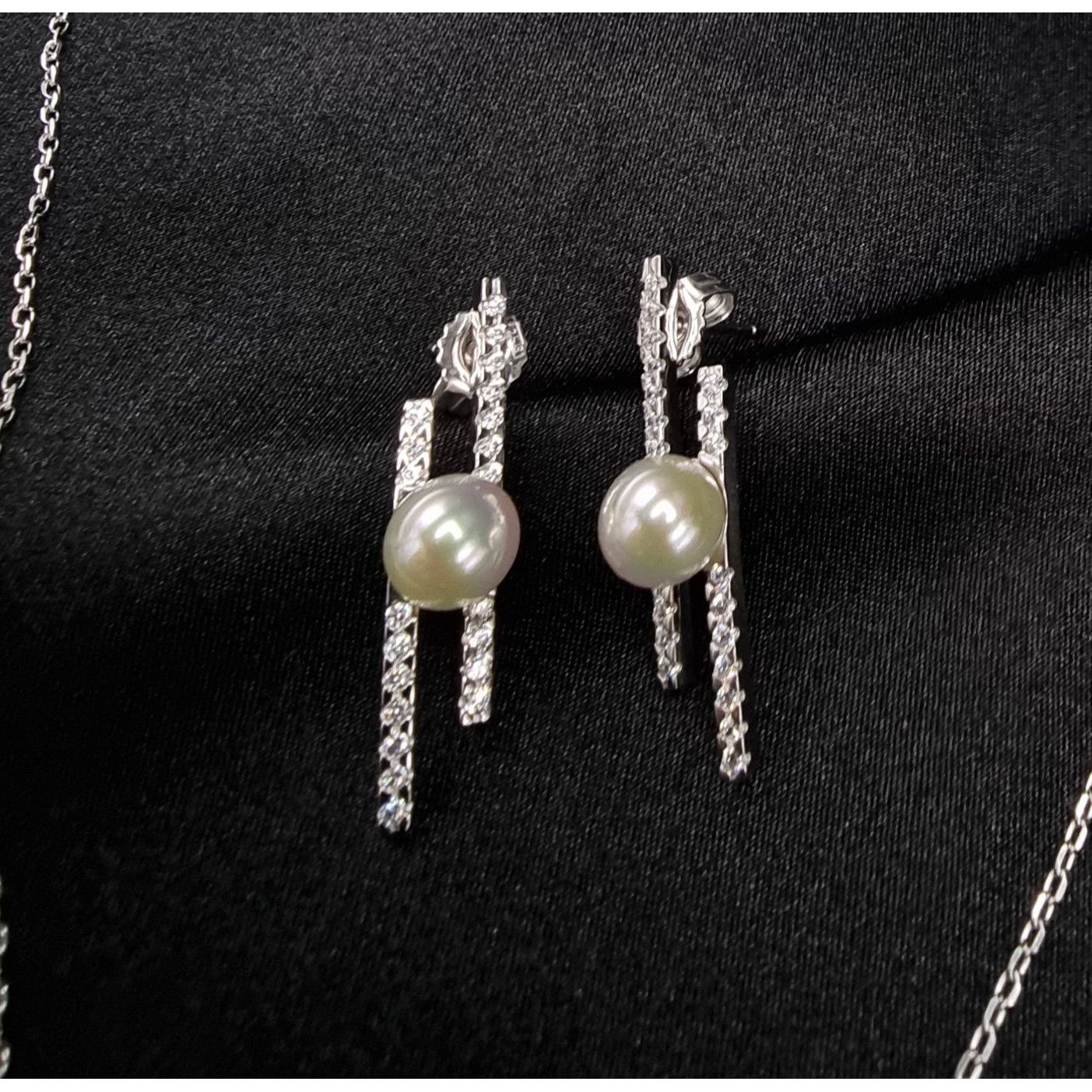 Vintage Rare Find Majorica 925 Sterling Silver Pearl Necklace & Earr Size ONE SIZE - 4 Thumbnail