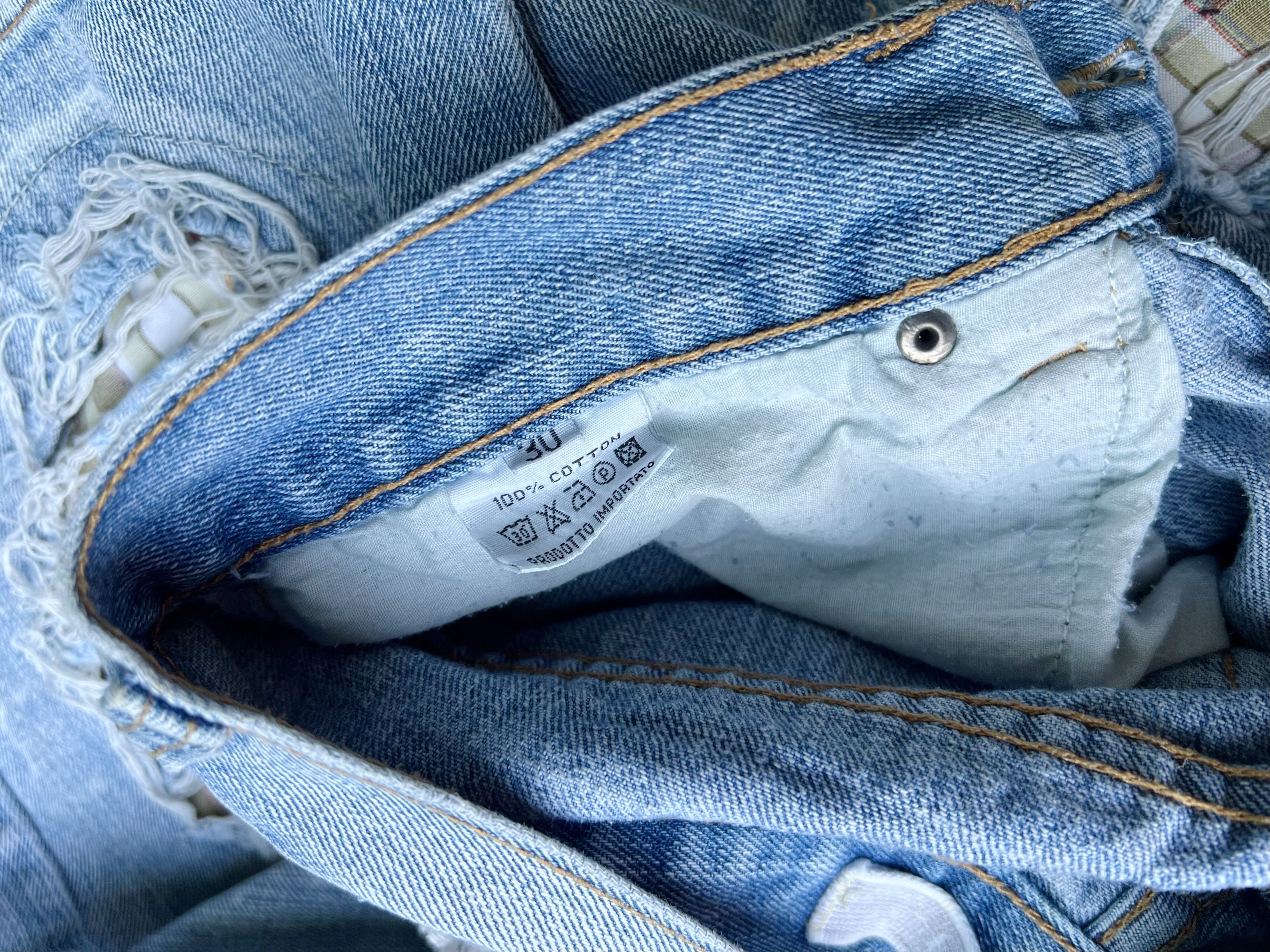 Japanese Brand 🥶Y2K Vintage Ripped Distressed Thrashed Denim Long Shorts Size US 30 / EU 46 - 10 Thumbnail