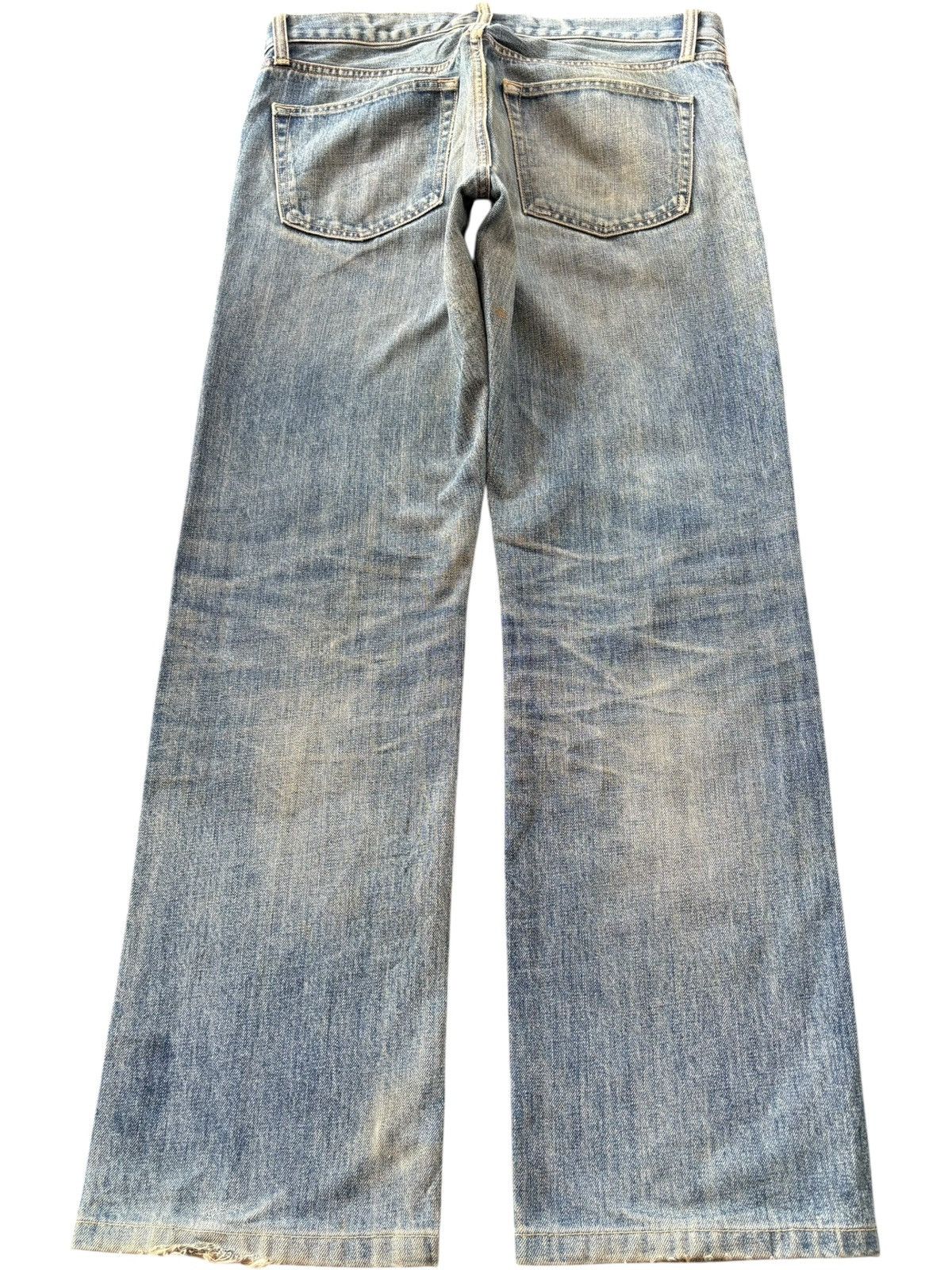 Uniqlo Vintage Japanese Uniqlo Mud Wash Distress Loose Jeans Size US 34 / EU 50 - 2 Thumbnail