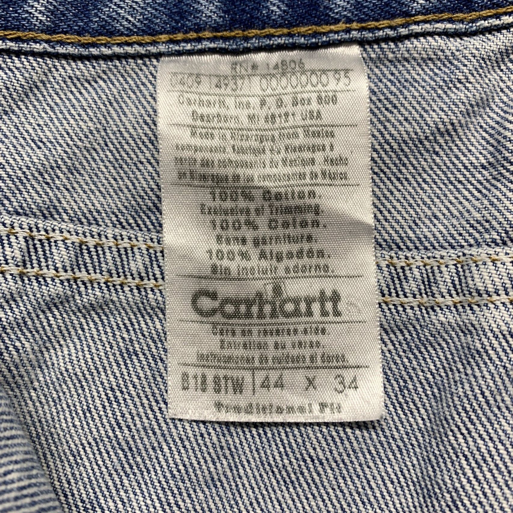 Carhartt VINTAGE Carhartt Blue Jeans Size 42 X 32 1/2 Actual Straight Traditional Fit Denim READ Size US 42 / EU 58 - 7 Thumbnail