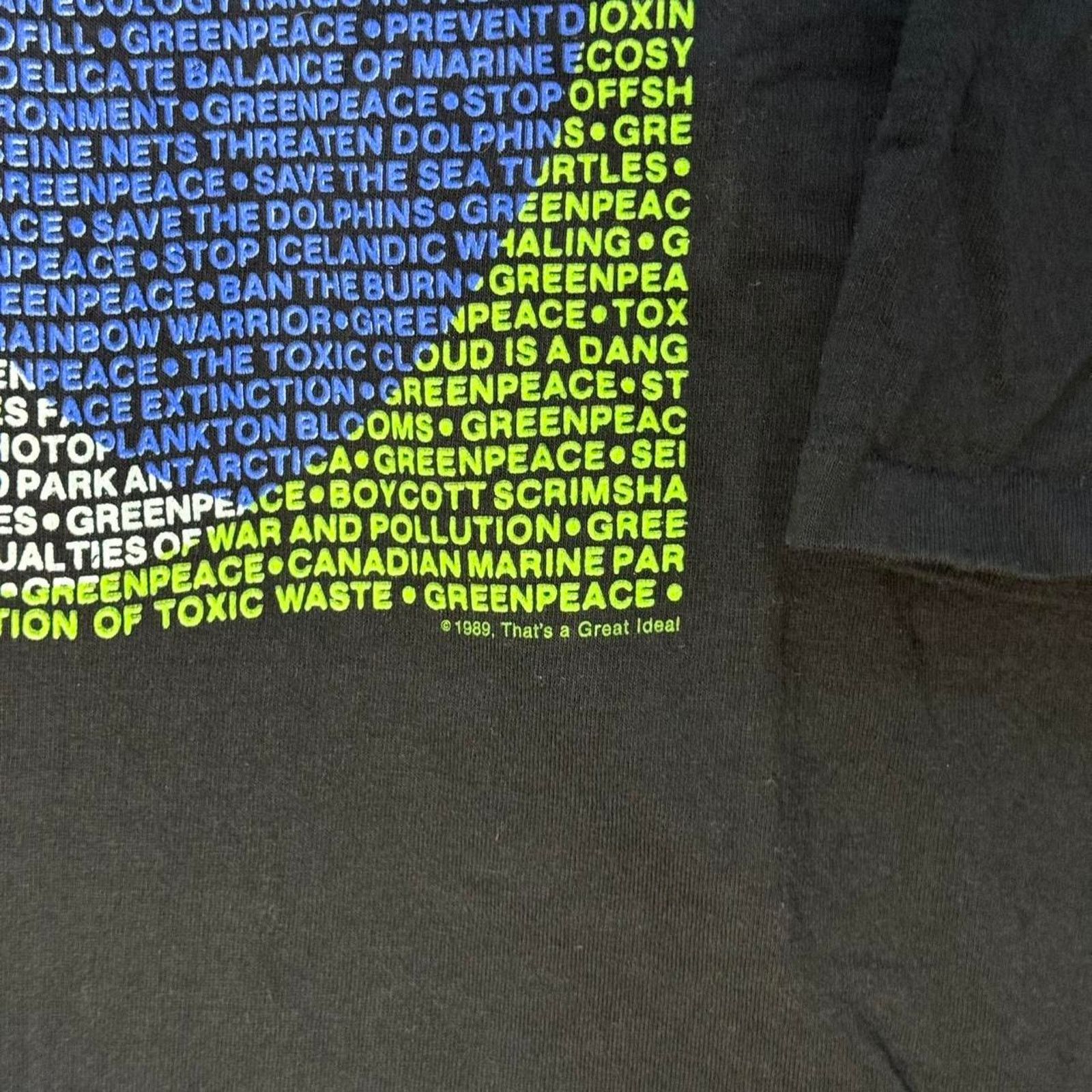 Other Vintage 1989 green peace humanitarian t-shirt Size US XL / EU 56 / 4 - 5 Thumbnail
