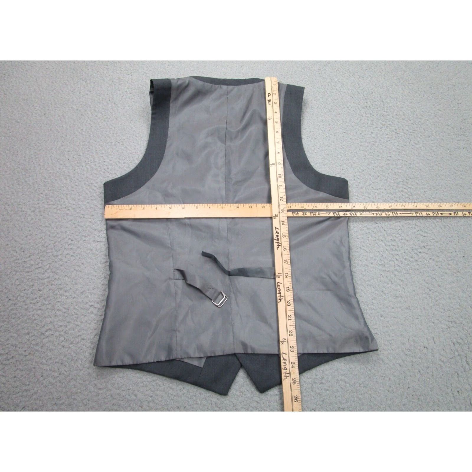 Topman Topman Vest 40 Mens Gray Dress Formal Wedding Suit Vest Type Five-Button Front Tuxedo Style Size US XXS / EU 40 - 7 Thumbnail
