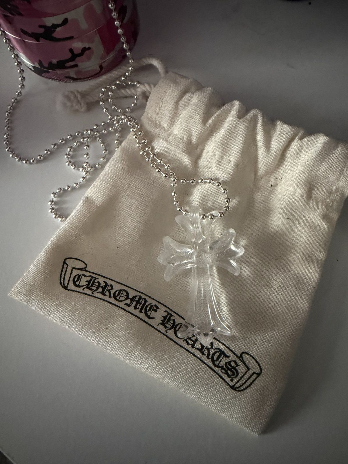 Chrome Hearts Chrome Hearts Cross Pendant Necklace Clear Size ONE SIZE - 1 Thumbnail