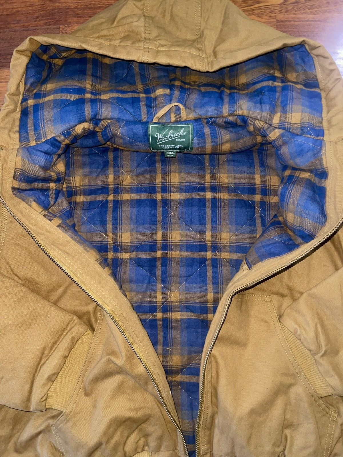 Woolrich Woolen Mills Flannel Lined Canvas Barn Jacket w/Hood Size US XXL / EU 58 / 5 - 2 Thumbnail