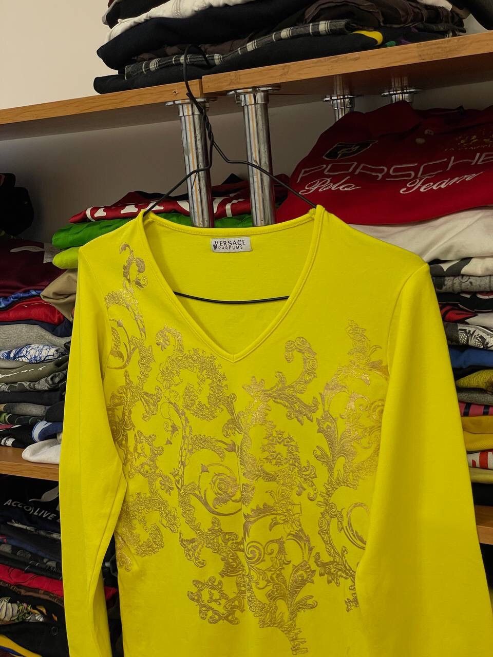 Versace × Vintage Versace Affliction Vintage Big Logo Gold Long sleeve Size M / US 6-8 / IT 42-44 - 11 Thumbnail
