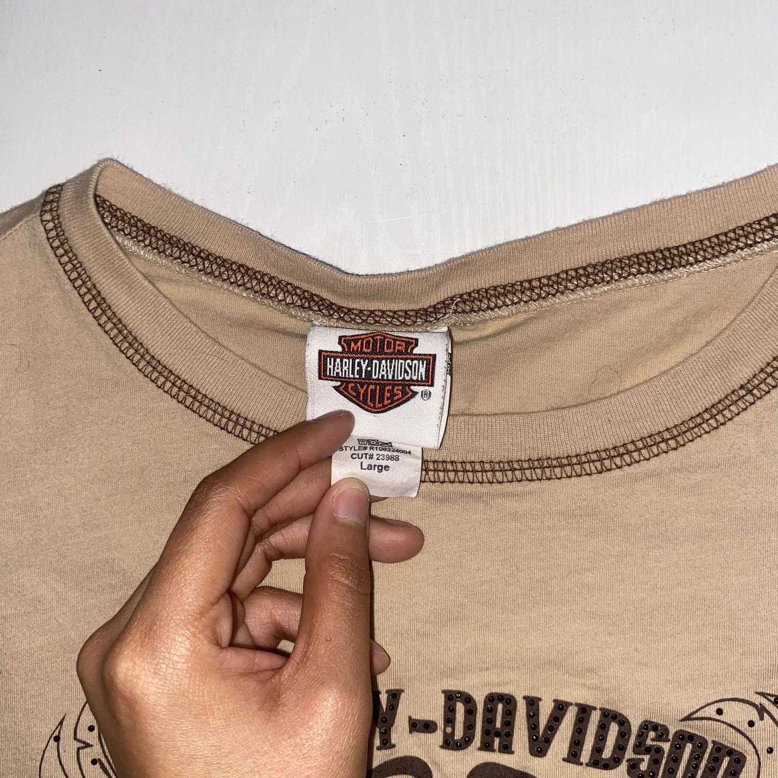 Harley Davidson Y2k Harley Davidson Tan Graphic Tank Top L Size L / US 10 / IT 46 - 3 Thumbnail