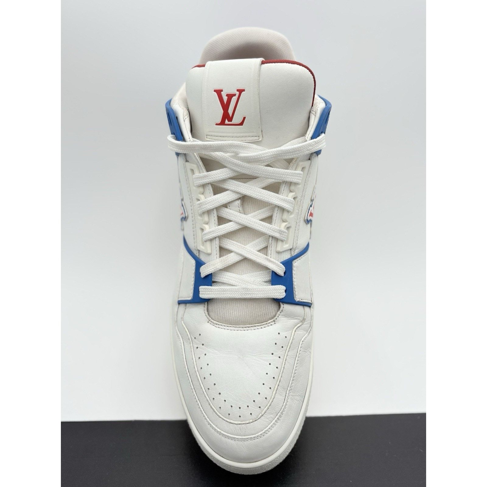 Louis Vuitton Louis Vuitton Mid Trainer ' White Red Blue ' | GOOD! Size US 11.5 / EU 44-45 - 5 Thumbnail