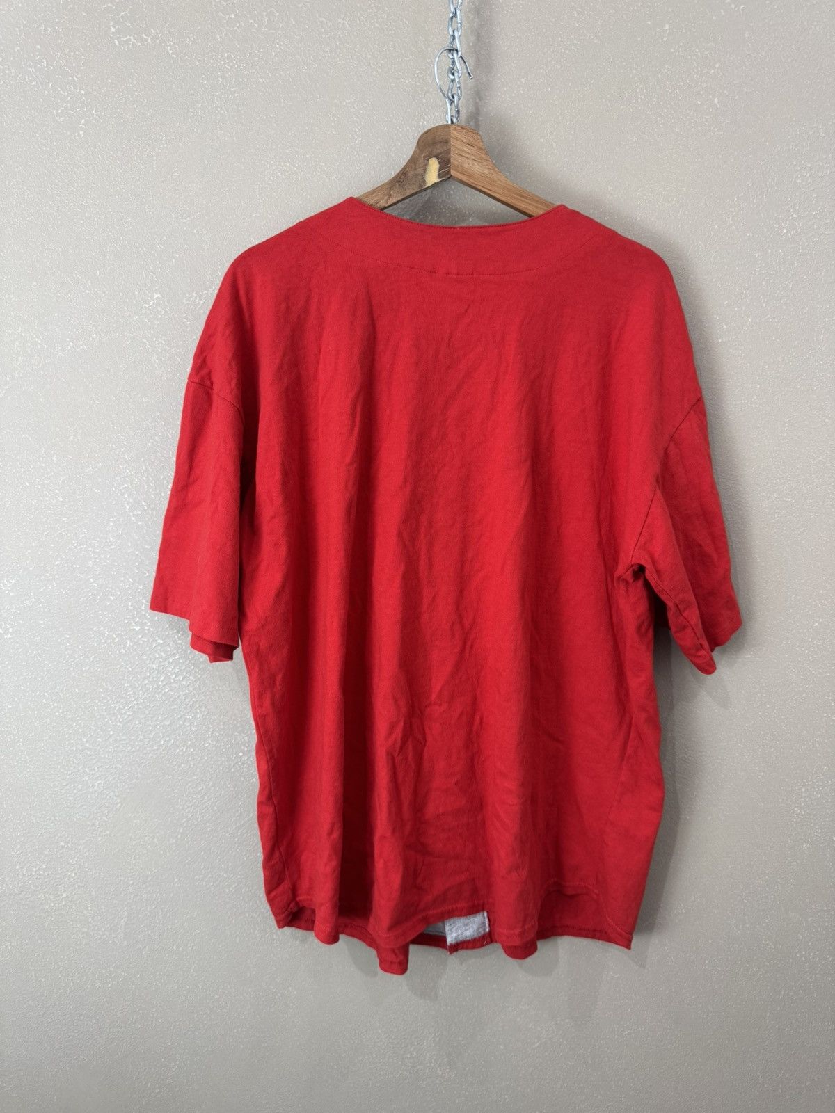 MLB Vtg 90s Philadelphia Phillies Majestic Red Pinstripe Jersey Size US L / EU 52-54 / 3 - 2 Thumbnail