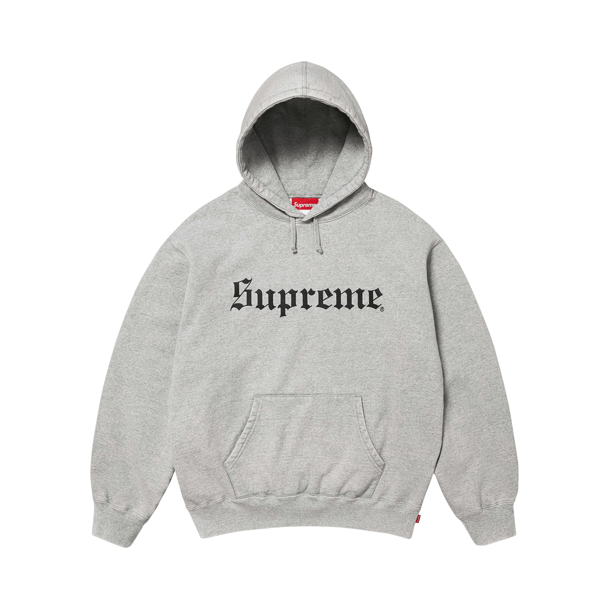 Supreme Supreme Washed Old English Hooded Sweatshirt Heather Grey 