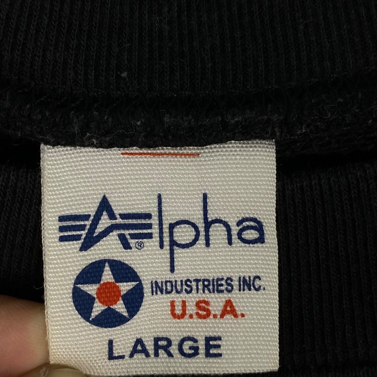 Alpha Industries × Vintage Vintage Alpha Industries All Print Crewneck Sweatshirt Size L / US 10 / IT 46 - 5 Thumbnail