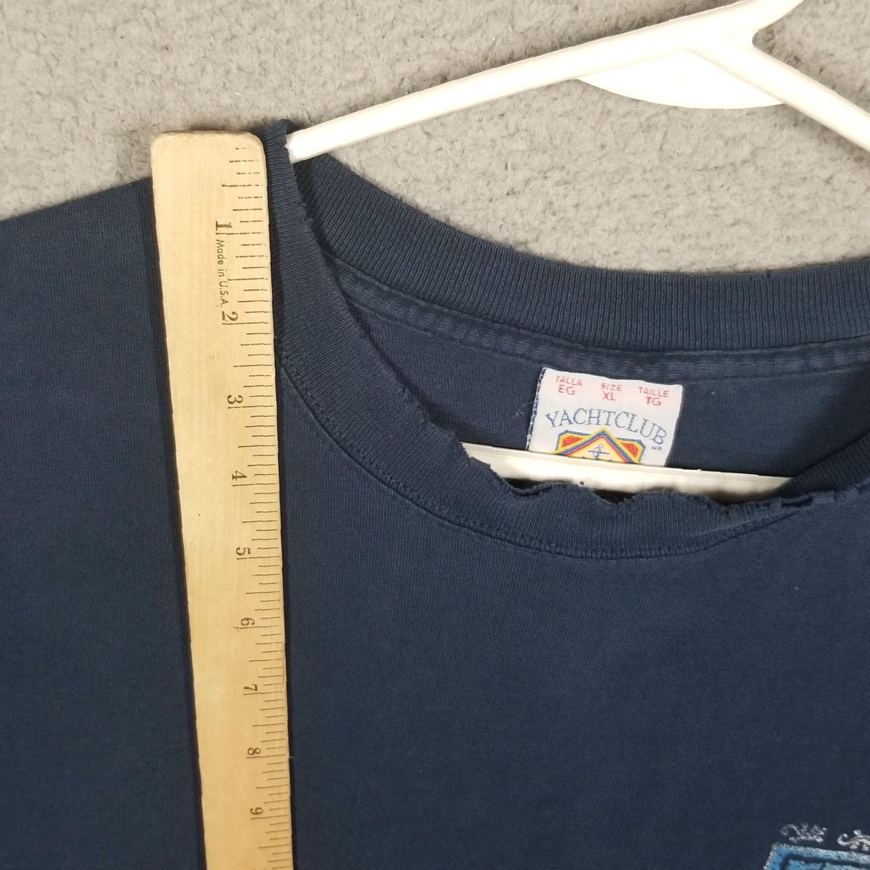 Vintage VINTAGE YachtClub Men's T-Shirt XL Blue Moab Utah Lizard Graphic Souvenir Tee Short Sleeve Cotton Travel Nature Animals Size US XL / EU 56 / 4 - 5 Thumbnail