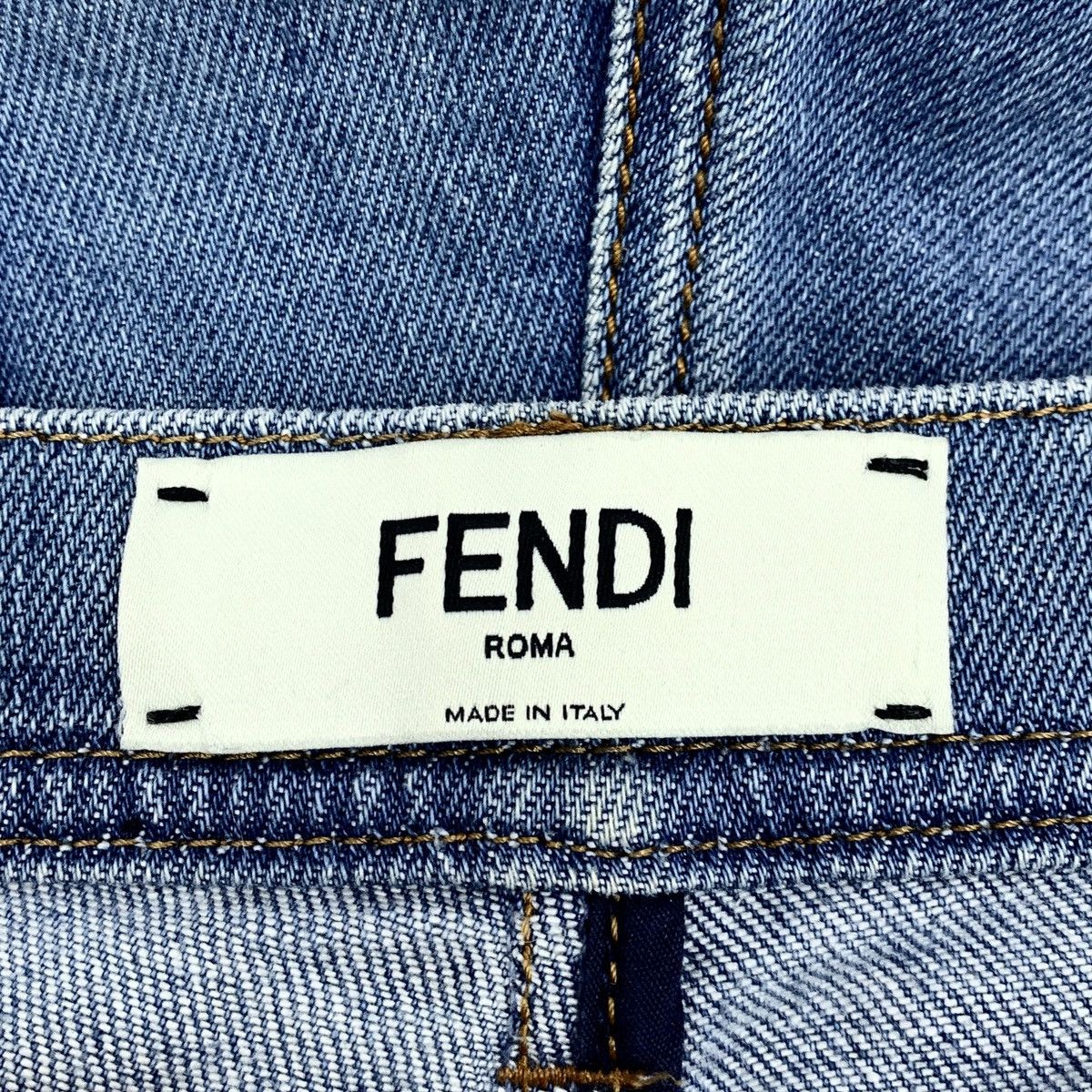 Fendi Fendi Blue Slim-fit Denim Casual Pants K26WX Size 27" / US 4 / IT 40 - 6 Thumbnail
