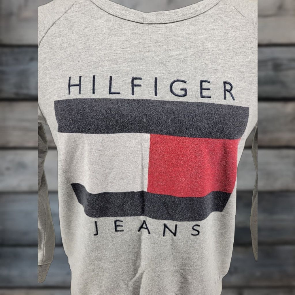 Tommy Hilfiger Tommy Hilfiger Men Long Sleeve Shirt Tommy Jeans Gray 90s Vintage Fit Regular Size M Size US M / EU 48-50 / 2 - 1 Thumbnail