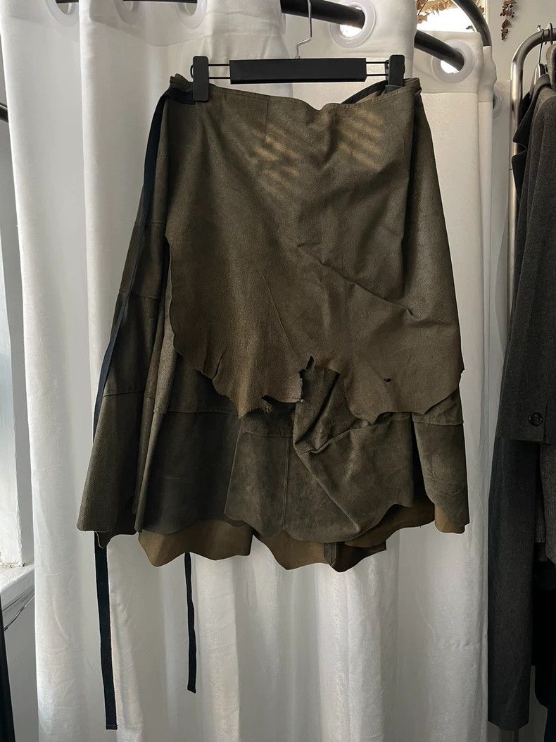 Comme des Garcons Comme des Garcons size m Women's cowhide leather skirt Size 25" / US 0 / IT 36 - 2 Thumbnail