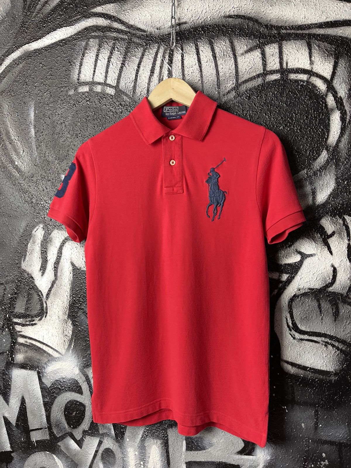 Polo Ralph Lauren Custom Fit Red Classic Embroidered Logo Polo T-Shirt Men’s Size Small