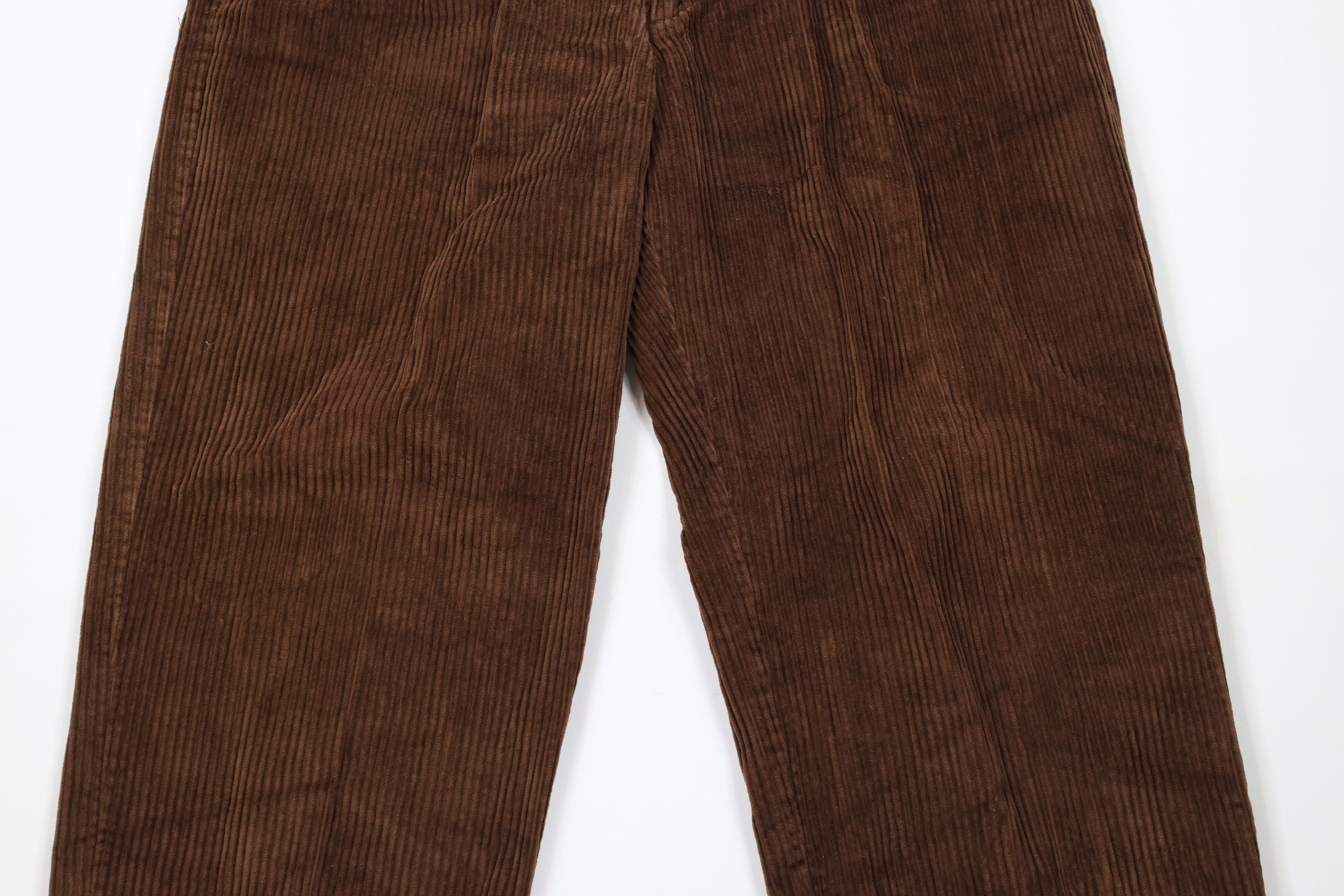 Vintage Vintage 90s Streetwear Baggy Wide Leg Corduroy Pants Brown Size US 36 / EU 52 - 3 Thumbnail