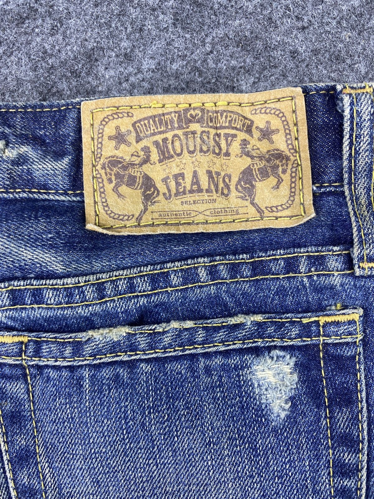 Japanese Brand × MOUSSY Moussy Distressed Flare Blue Wash Jeans- J1106 Size 27" / US 4 / IT 40 - 17 Thumbnail