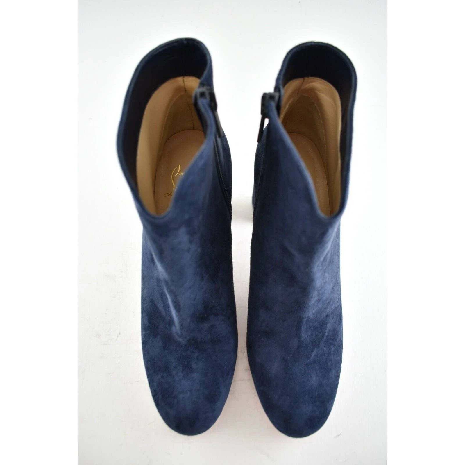 Christian Louboutin Christian Louboutin Castarika 85 Nocturne Blue Suede Ankle Size US 5.5 / IT 35.5 - 7 Thumbnail