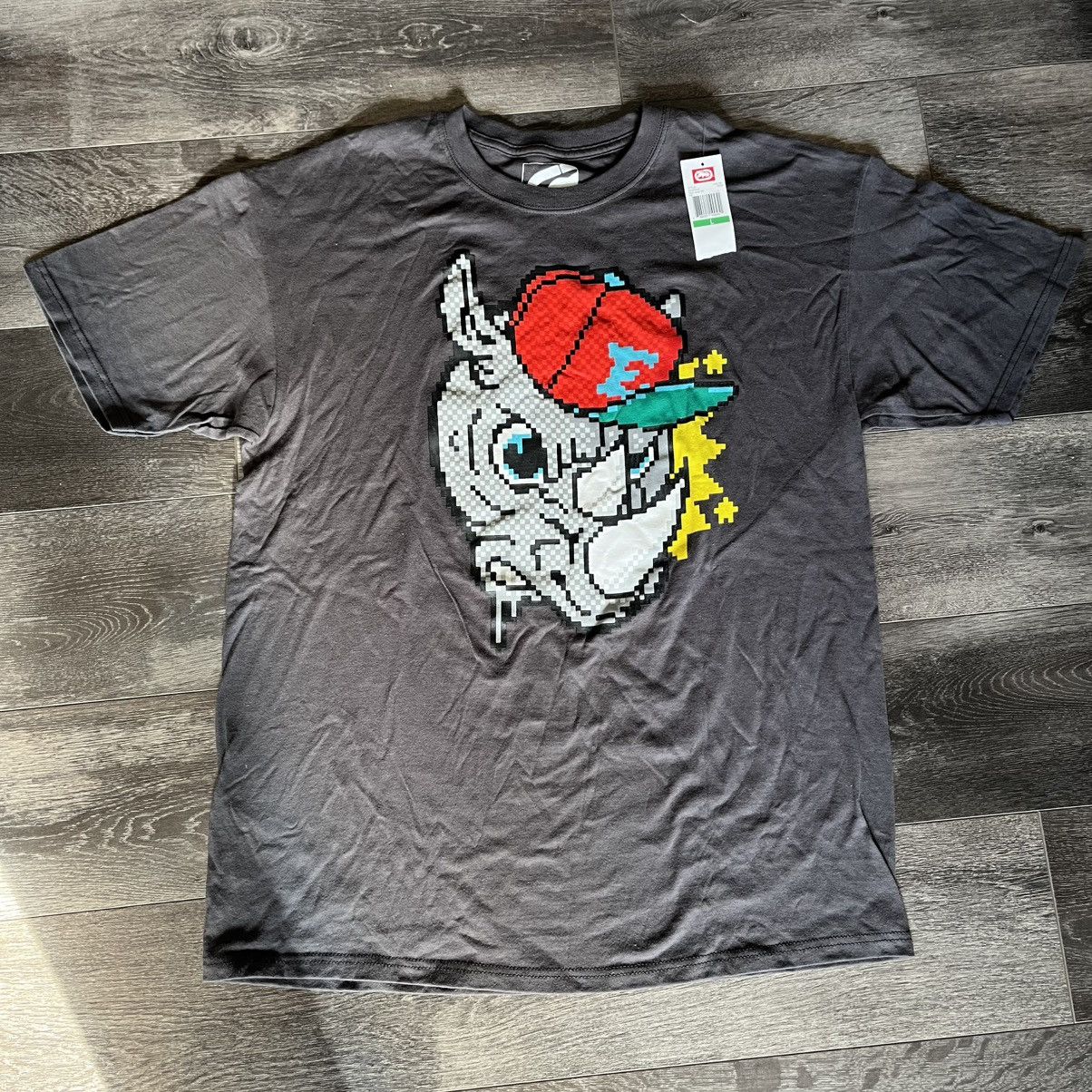 Ecko Unltd. New Vintage 2000s Ecko Unlimited 8 Bit Rhino Graphic T Shirt Size US L / EU 52-54 / 3 - 2 Thumbnail