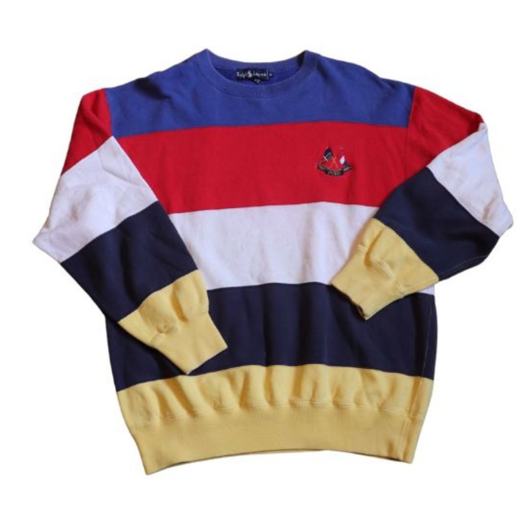 image of Polo Ralph Laurent 90's Cross Flags Crewneck (S), Men's (Size Small)