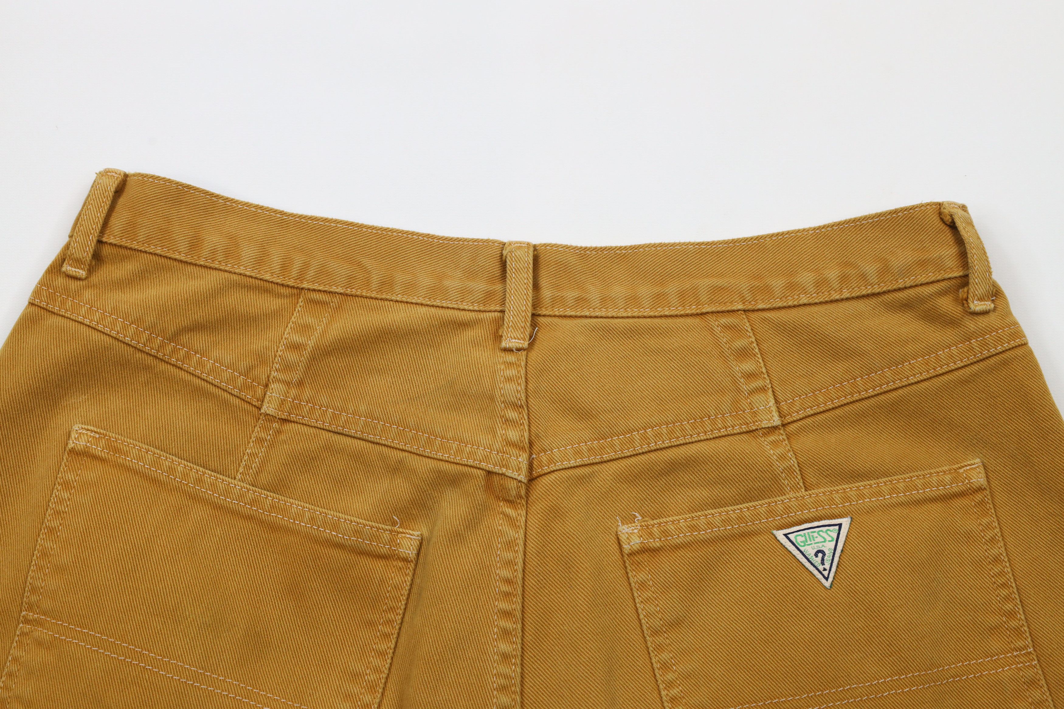 Guess × Vintage Vintage 90s Guess Denim Jean Shorts Jorts Wheat Brown USA Size US 34 / EU 50 - 11 Thumbnail