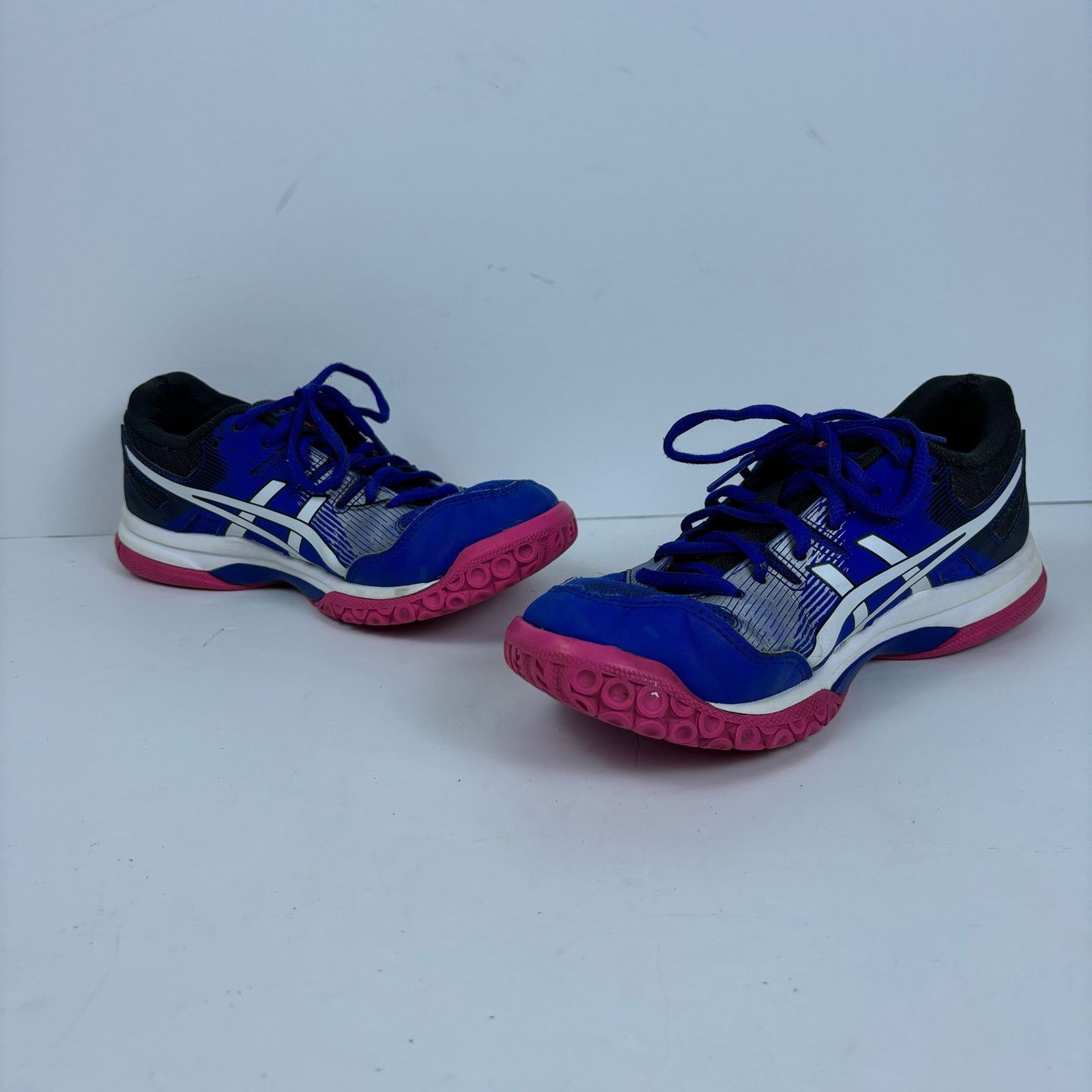 Asics Asics Gel-Rocket blue/pink athletic trainers womens size 6 Size US 6 / IT 36 - 3 Thumbnail