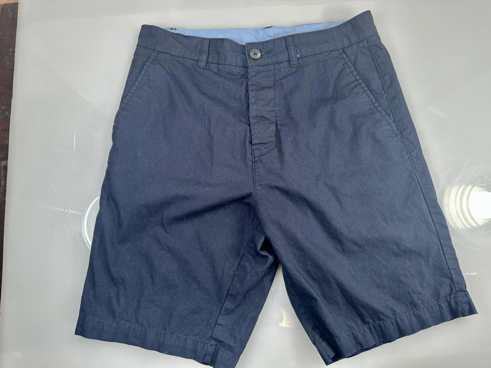 H&M H&M Men's 28 Blue Divided Flat Front Chino Shorts Size US 28 / EU 44 - 1 Thumbnail
