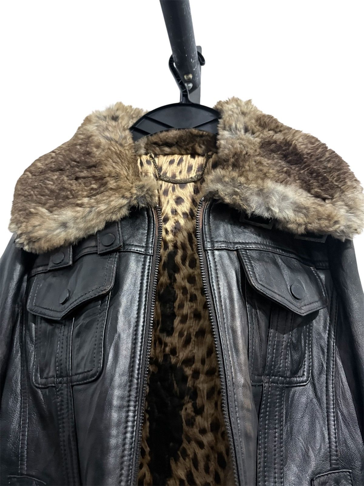 14th Addiction X chrome in X Fur Patina Style Leather Jacket Size US XS / EU 42 / 0 - 3 Thumbnail