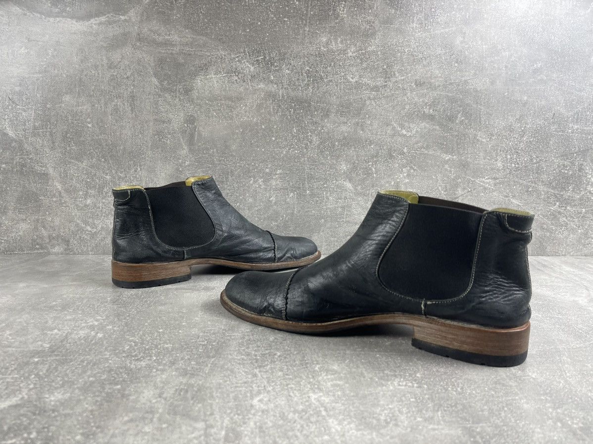 MoMA Moma Dark Green Leather Avant Garde Chelsea Ankle Boots Size US 8 / EU 41 - 5 Thumbnail