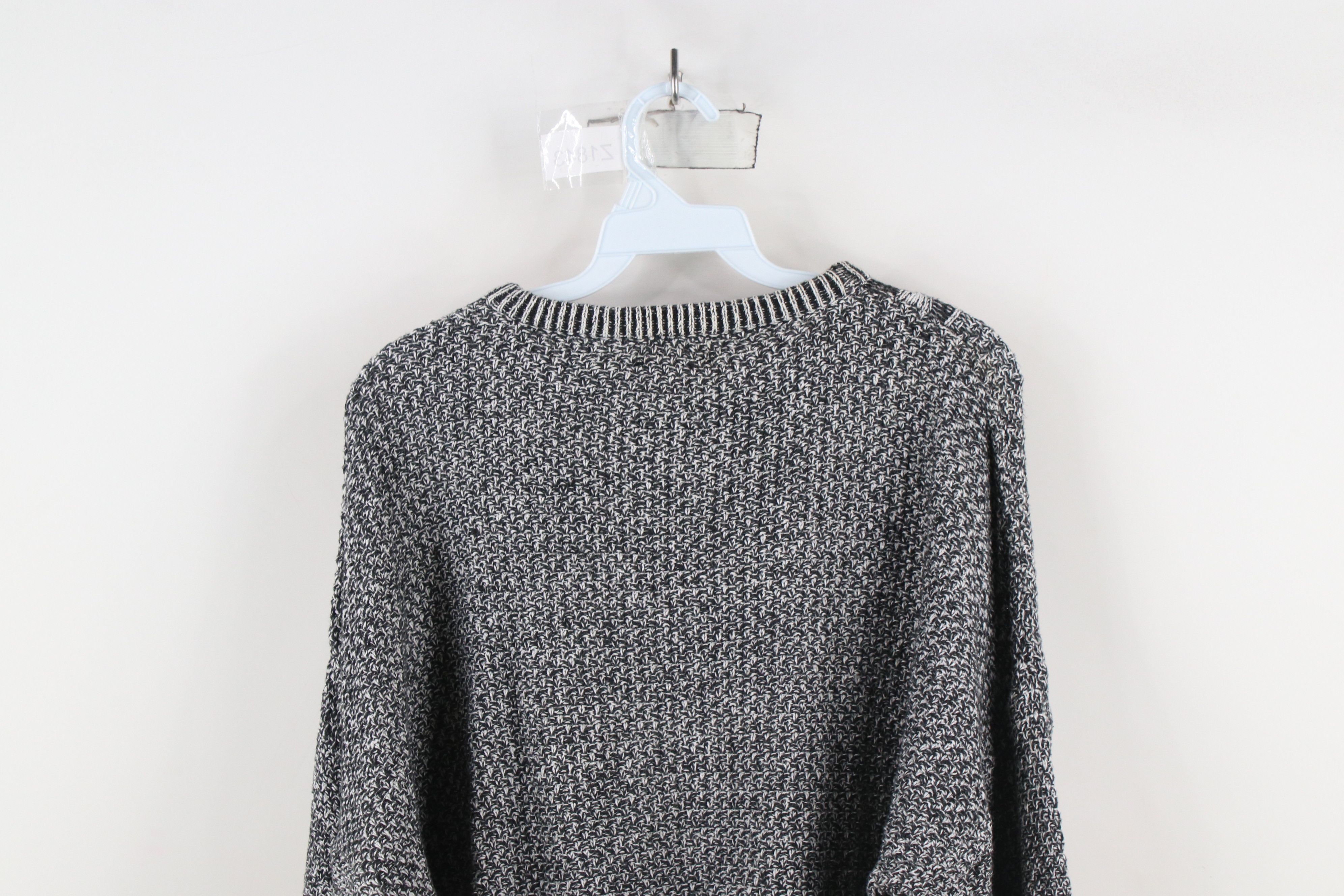 Vintage Vintage 90s Streetwear Geometric Thermal Cable Knit Sweater Size XL / US 12-14 / IT 48-50 - 9 Thumbnail