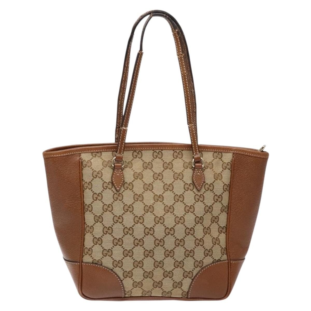 Gucci GUCCI GG Canvas Hand Bag Beige Gold Size ONE SIZE - 3 Thumbnail