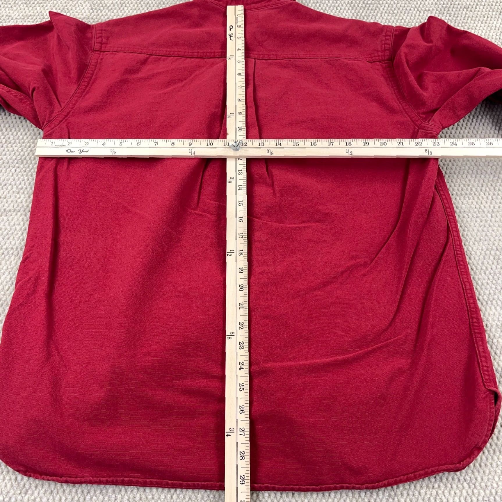Vintage VINTAGE L.L. Bean Shirt Men Large Red Button-Up Flannel Heavyweight Cotton Long Sleeve Size US L / EU 52-54 / 3 - 6 Thumbnail