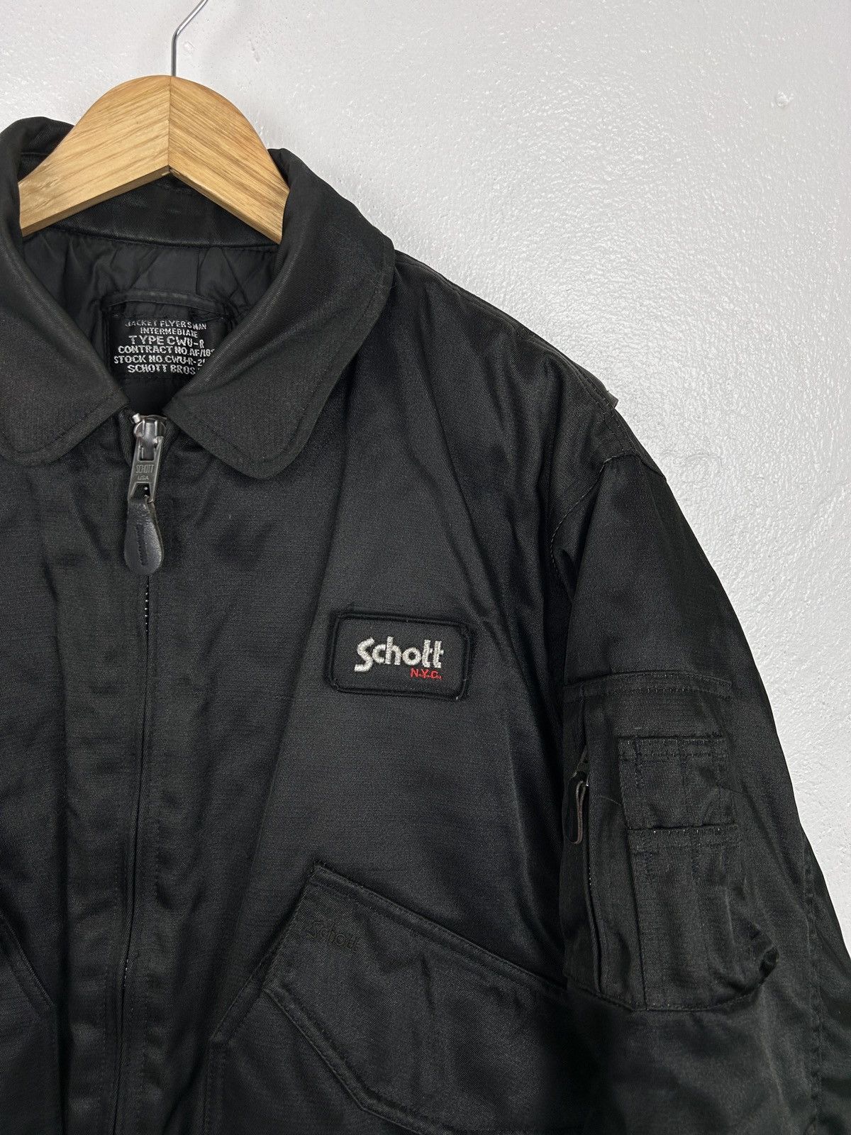 Schott 90s Vintage Schott CWU-R Intermediate Flight Jacket Bomber Size US L / EU 52-54 / 3 - 2 Thumbnail