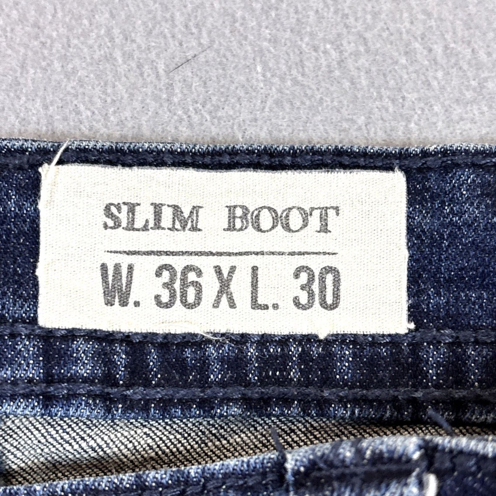 Vintage Axel Jeans Mens 36x30 Blue Slim Boot stretch dark western work comfort Size US 36 / EU 52 - 4 Thumbnail
