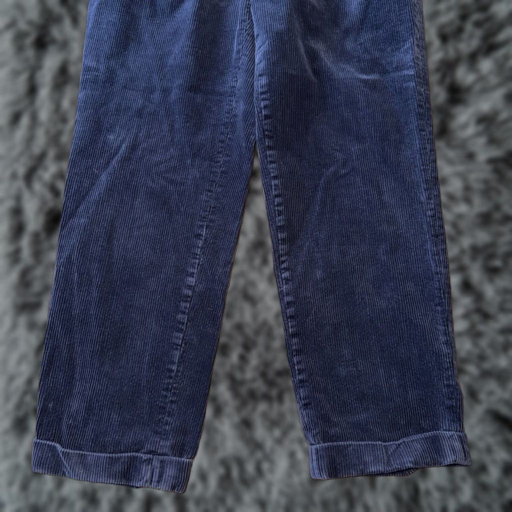 Brooks Brothers Brooks Brothers Thompson Navy Blue Corduroy Pleated Pants 36x32 Cotton Size US 36 / EU 52 - 1 Thumbnail