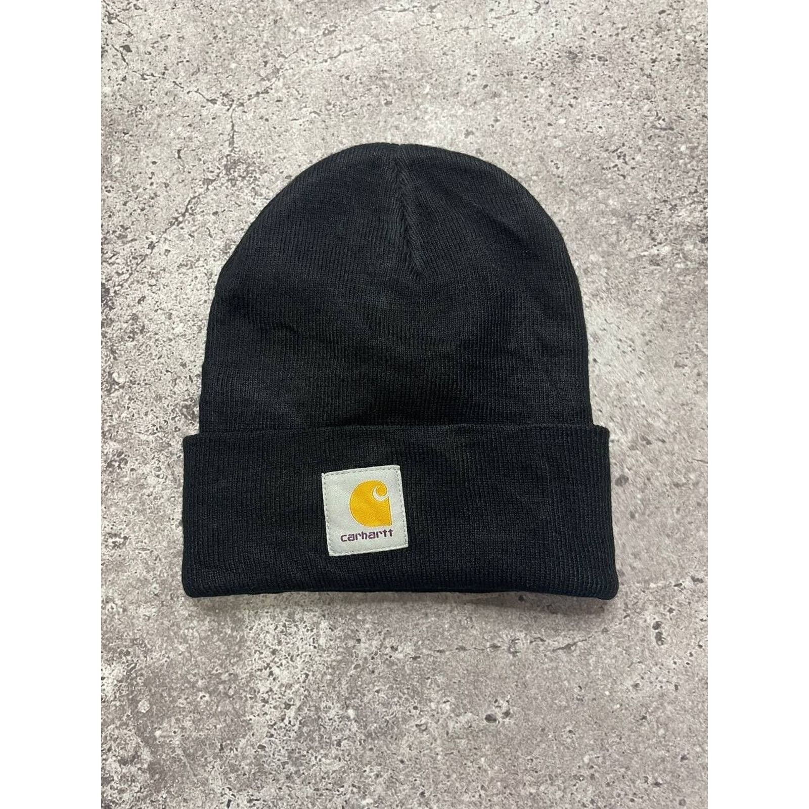 Carhartt Vintage Carhartt Black Knit Beanie Hat USA Made One Size Size ONE SIZE - 1 Thumbnail