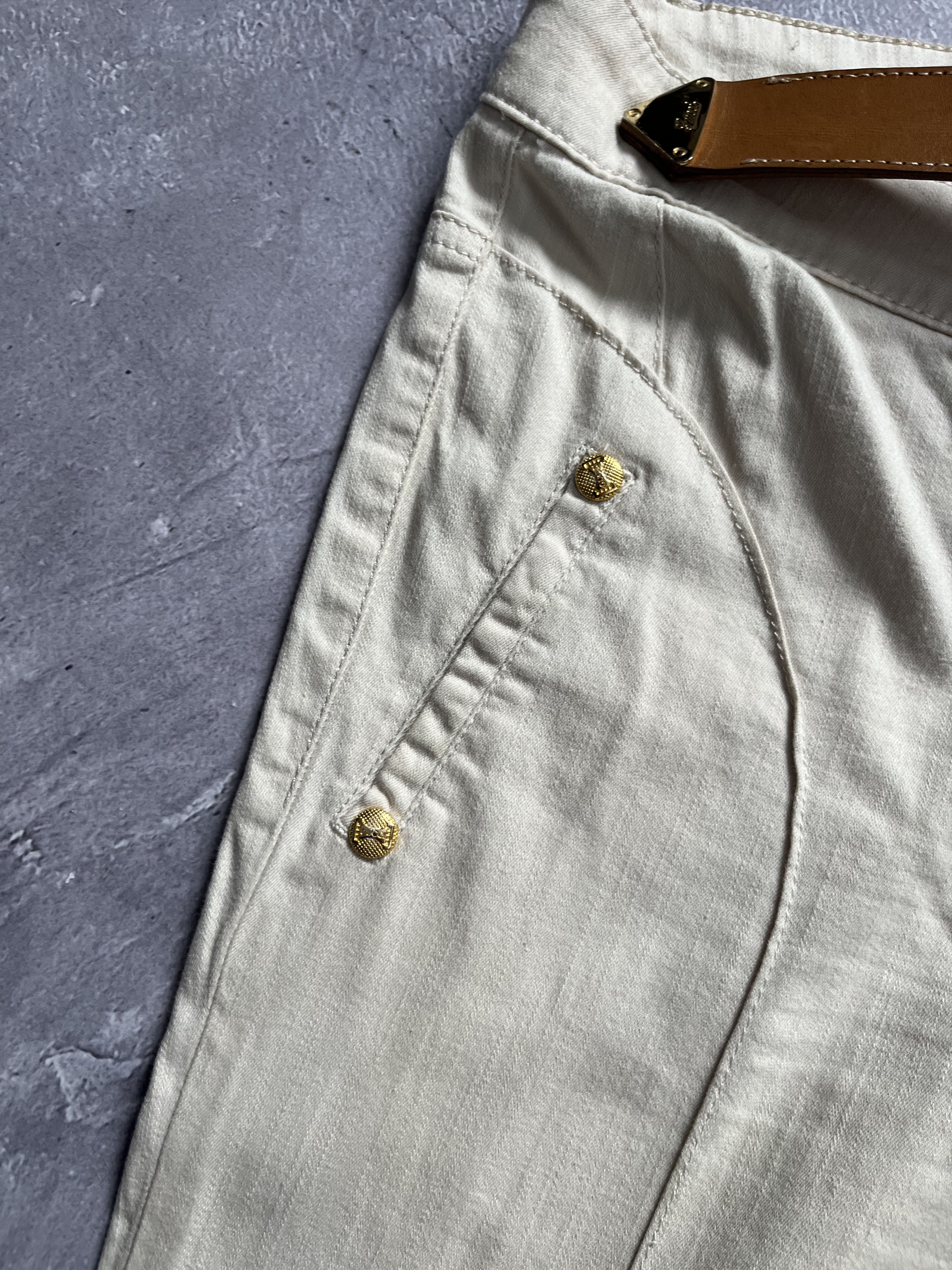 Gucci Gucci Era Tom Ford With Snap Buckle Logo Beige Pants Size 29" - 8 Thumbnail
