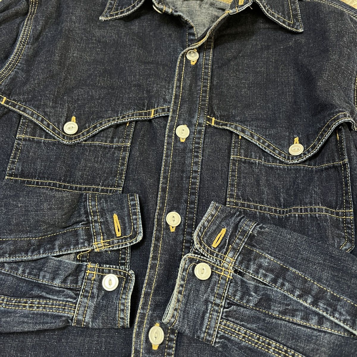 Japanese Brand × Sassafras Sassafras Japan Whole Garden Denim Shirt Size US M / EU 48-50 / 2 - 8 Thumbnail